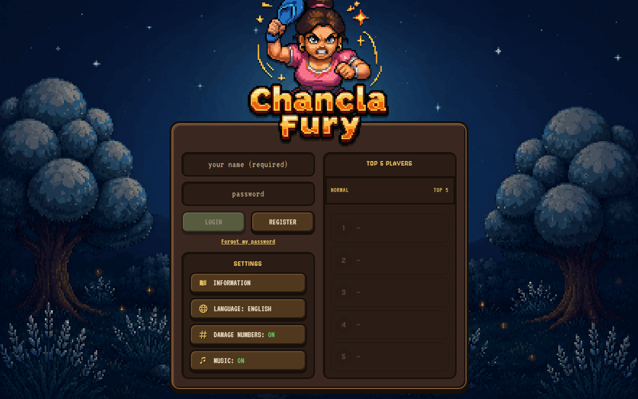 Chancla Fury title screen
